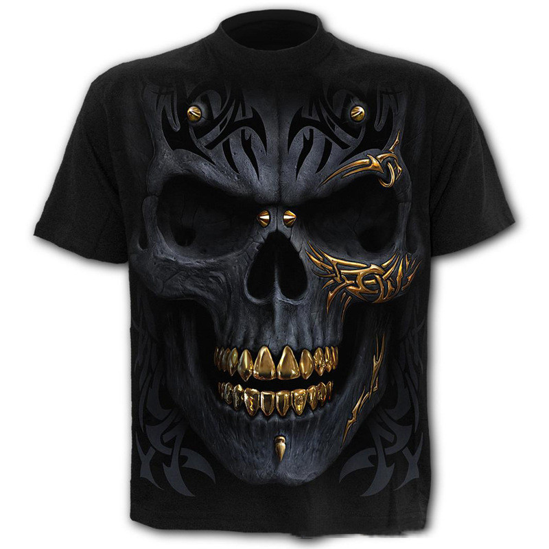 Trendy Horror Skull Short Sleeve T-shirt