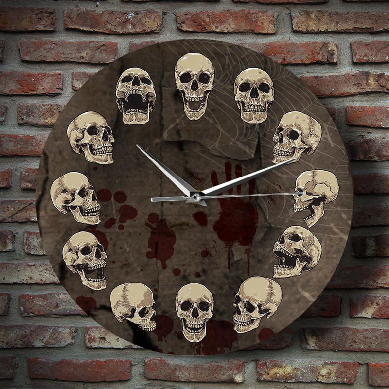 Skull Pattern Decorative Clock